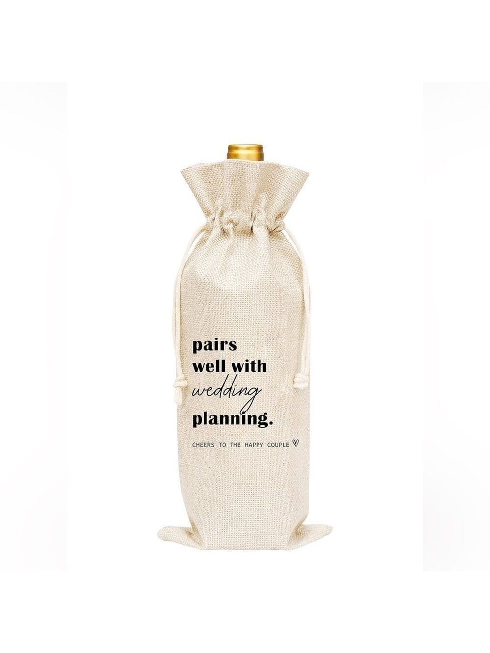 Burlap Wine Bottle Bag 🍷